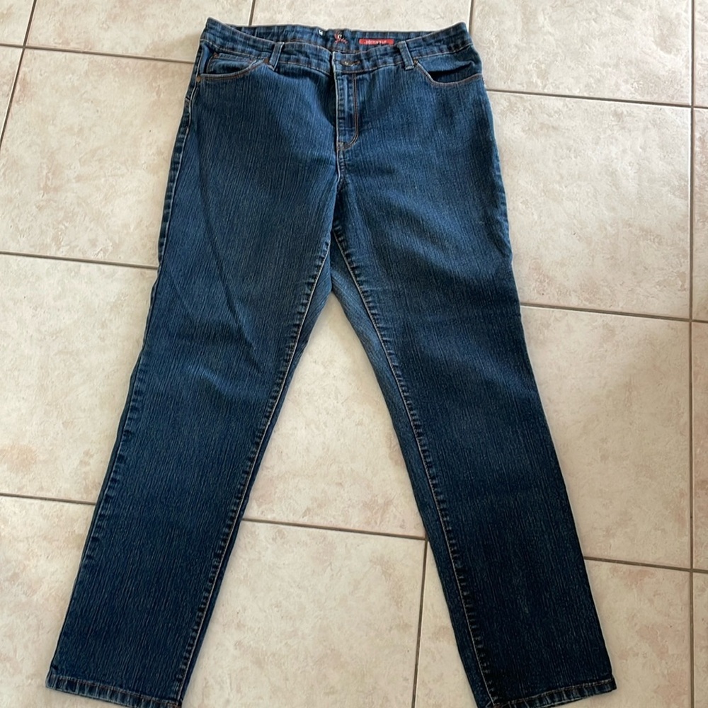 Slimming jeans from Macy’s, sits at or just below waist